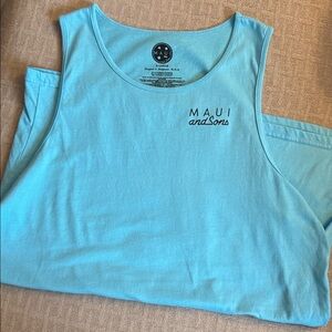 Maui and Sons Light Blue Men's Tank, XL